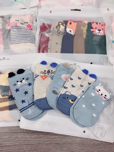 🌼Sét 5 đôi Tất Xuất Hàn cổ cao mẫu mới Hot nhất