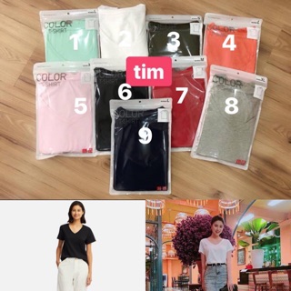 Áo thun nữ cổ tim