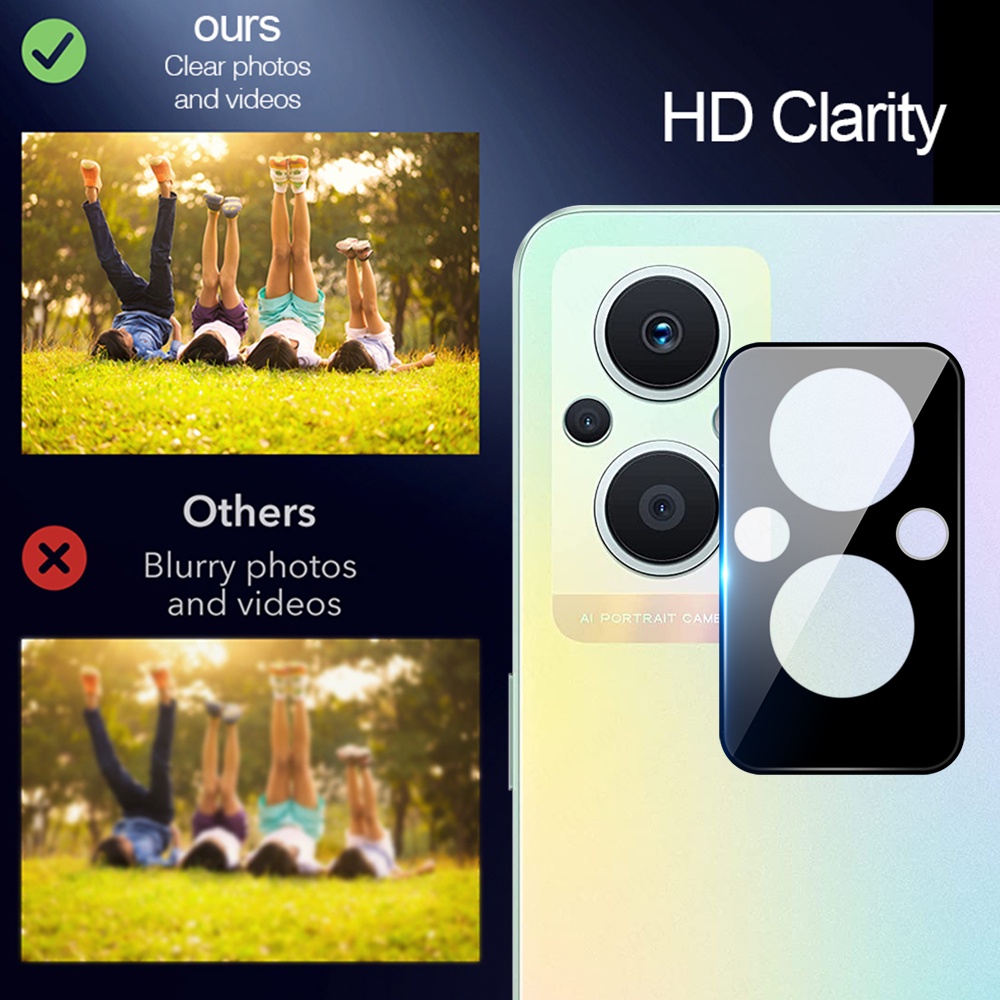 Set 2 Miếng Dán Cường Lực Bảo Vệ Camera Cong 3D Cho Oppo Reno 8Z 7 7Z 6 Pro Reno8 Reno7 Z Reno7Pro 4G 5G