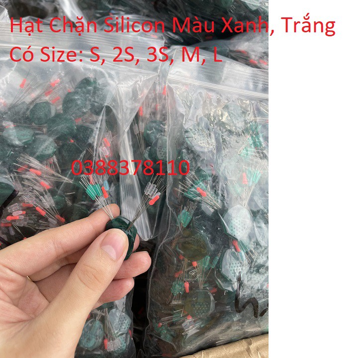 Hạt Chặn Silicon Màu Xanh, Trắng - HC1