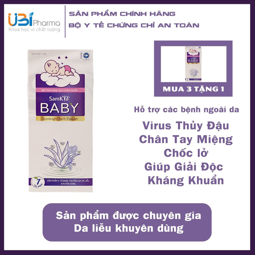 Bột pha nước tắm cho trẻ em Samkid baby