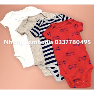 Body chip cho bé trai bé gái hàng cater xuất dư 0-24m, body chip cộc tay