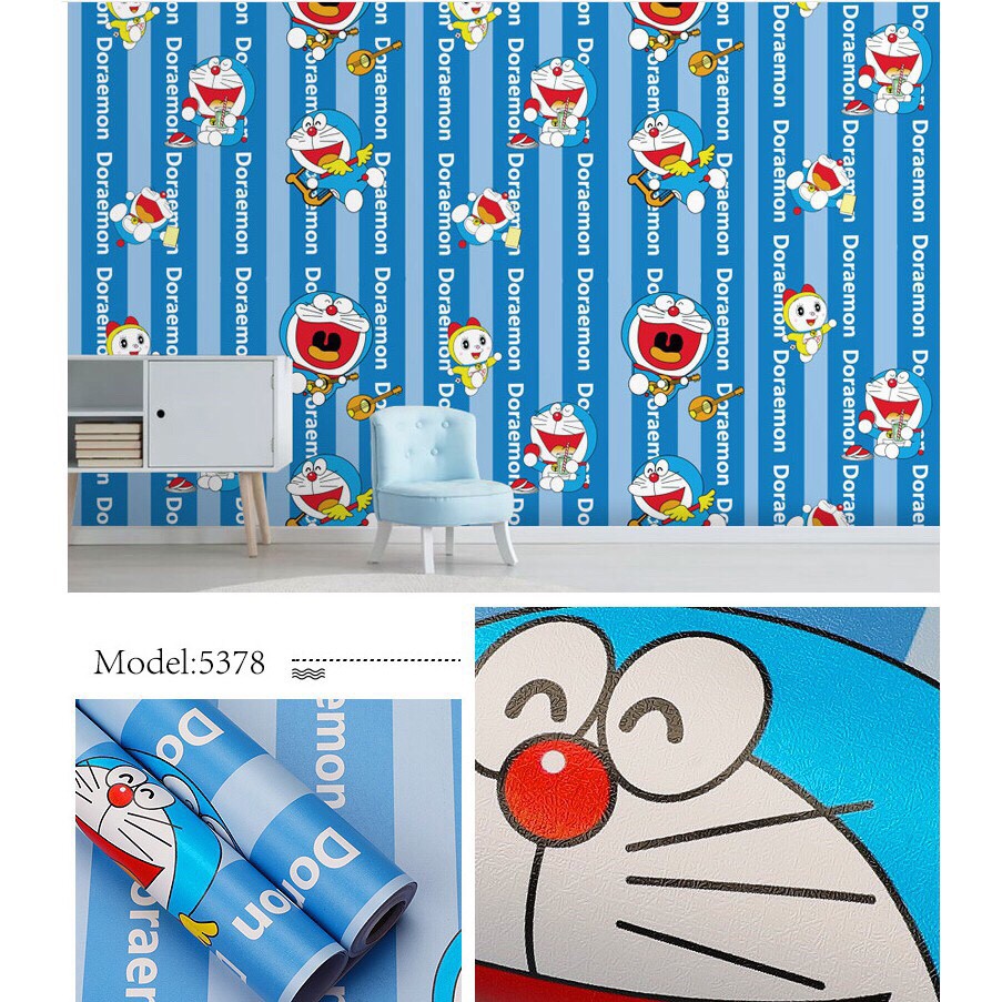 DECAL 1M Giấy dán tường KHỔ 45CM có sẵn keo - doremon mẫu mới