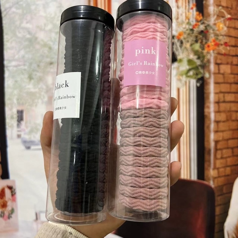 Set 20 Dây Buộc Tóc Cao Su Co Giãn Thiết Kế Đơn Giản Thời Trang Cho Nữ