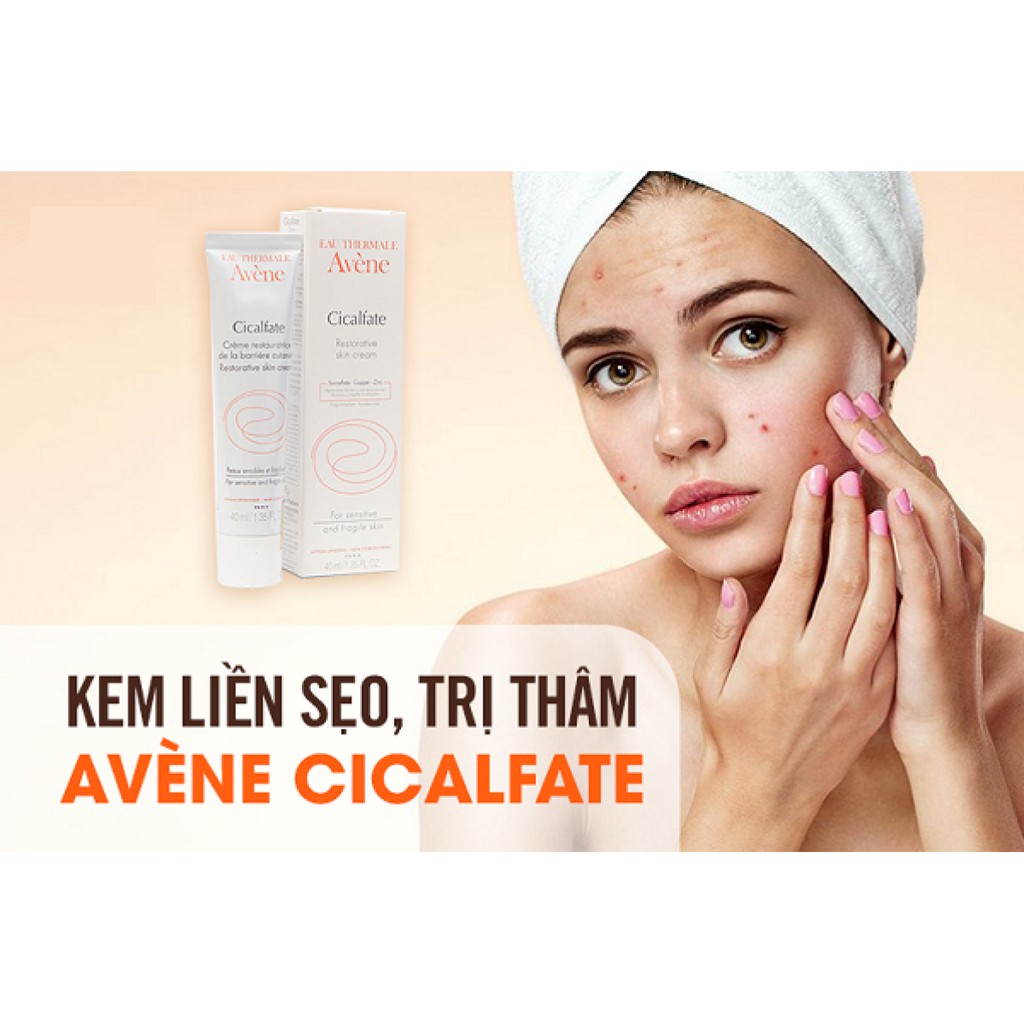 Kem phục hồi Avene Cicalfate, làm lành sẹo và cấp ẩm cho da 40ml chính hãng date mới