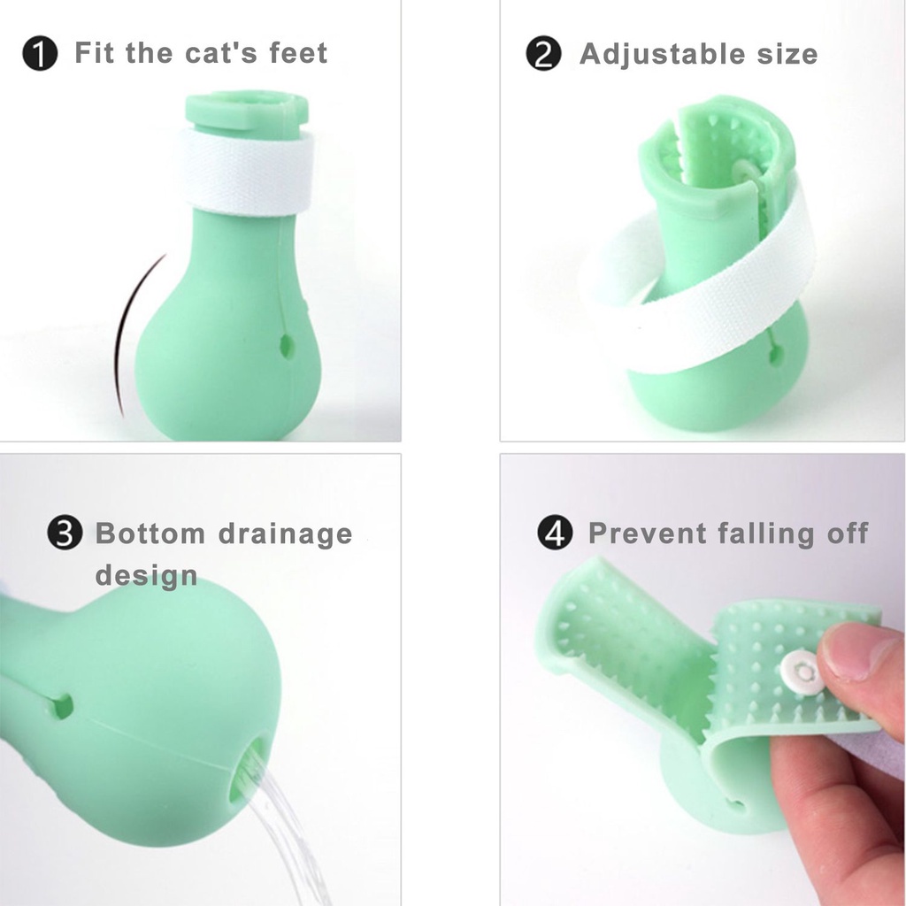 Vỏ Bọc Giày Đi Tắm/Gặt Móng Có Thể Điều Chỉnh Nhiều Màu Cho Thú Cưng