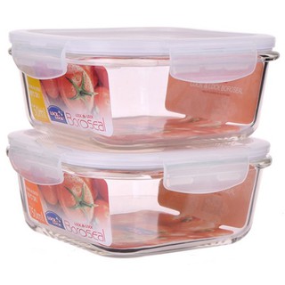 Combo 2 hộp thủy tinh chịu nhiệt lock&lock llg224 750ml