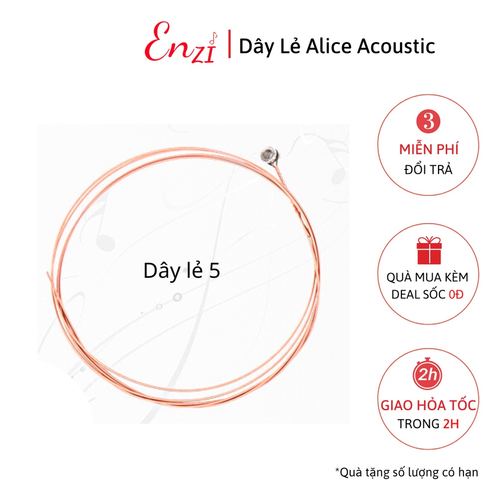 Dây lẻ đàn guitar acoustic Alice A206 AW432 AW436 Chính Hãng dây sắt đàn ghita acoustic  ENZI
