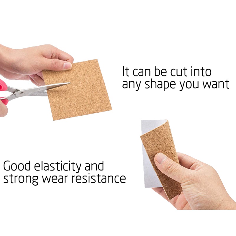Self-Adhesive Cork Coasters,Cork Mats Cork Backing Sheets for Coasters and DIY Crafts Supplies