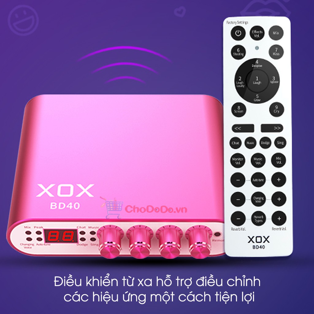 Sound Card XOX BD40 Hàng Cao Cấp✔️Hỗ trợ Autotune✔️Nhiều Hiệu Ứng Đặc Biệt