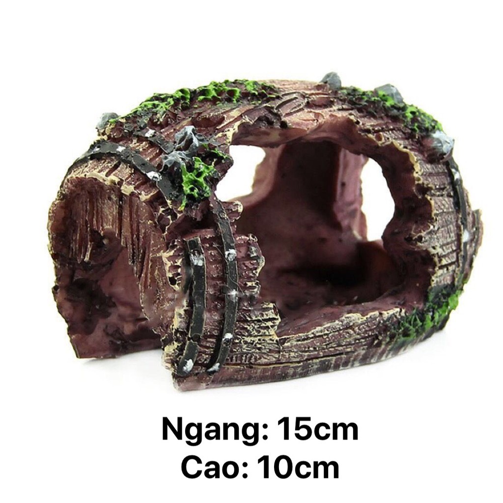 Khúc gỗ trang trí bể cá/ tép ( Phụ kiện trang trí thuỷ sinh/bò sát/nhện)