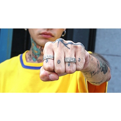 Nhẫn Chrome Heart mạ bạc 925 cao cấp free size.