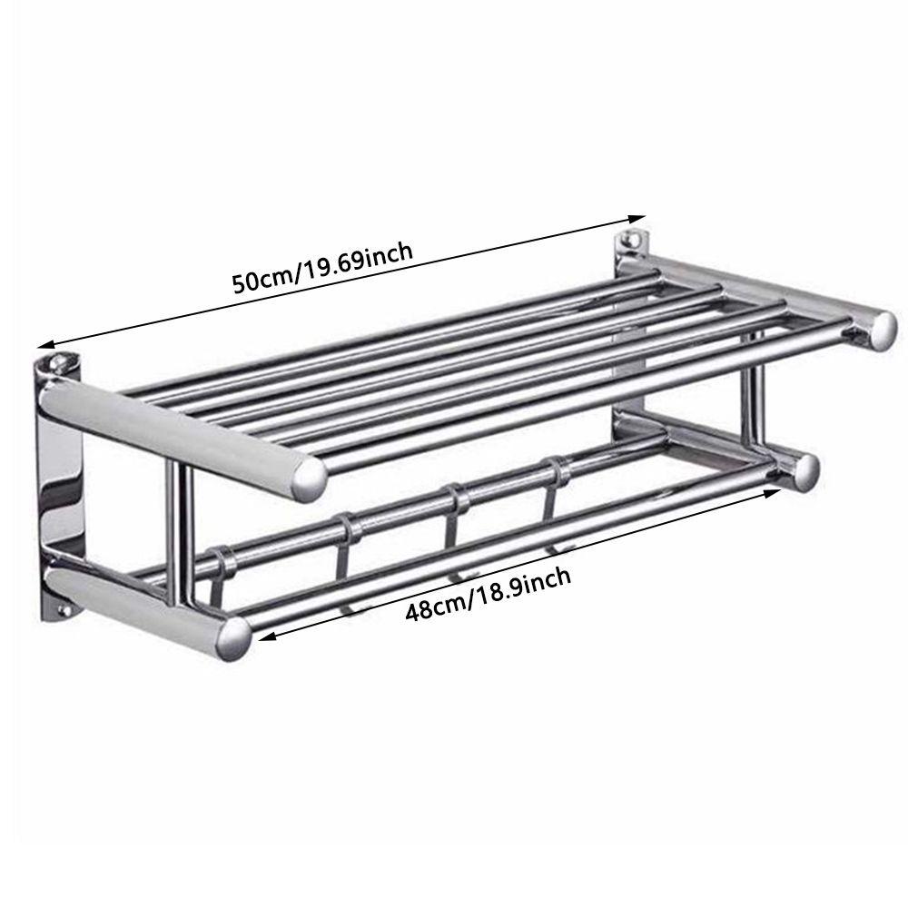 PISTA Giá Treo Khăn Tắm Bằng Bạc Thiết Kế Mới Tiện Lợi Dễ Sử