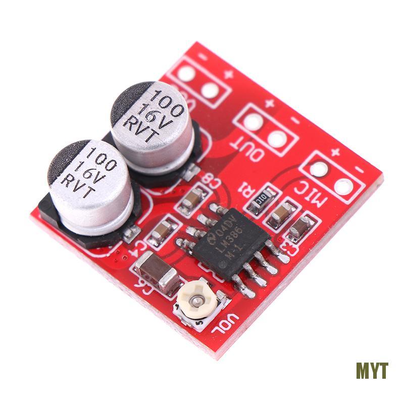 Bảng Mạch Khuếch Đại Âm Thanh Micro Dc 5v-12v Lm386 200 Lm Chất Lượng Cao