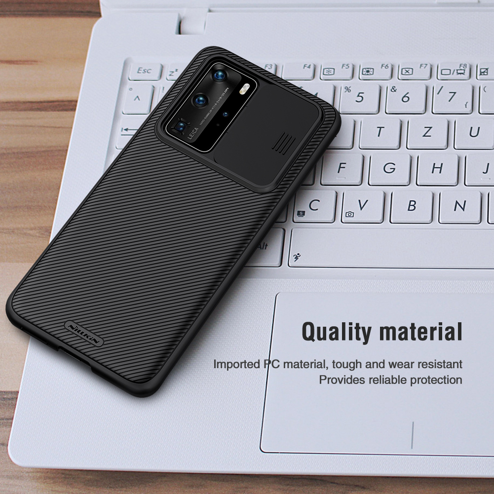 Ốp Điện Thoại Nillkin CamShield Có Nắp Trượt Bảo Vệ Camera Bằng PC Cứng Sang Trọng Cho Huawei P40 Pro