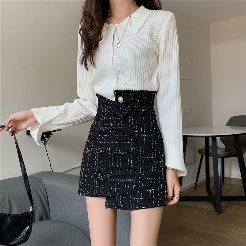 [Mã FAGREEN55 giảm tới 30K đơn 99K] Xiaozhainv Chân váy cạp cao bất đối xứng phong cách Hàn Quốc | BigBuy360 - bigbuy360.vn