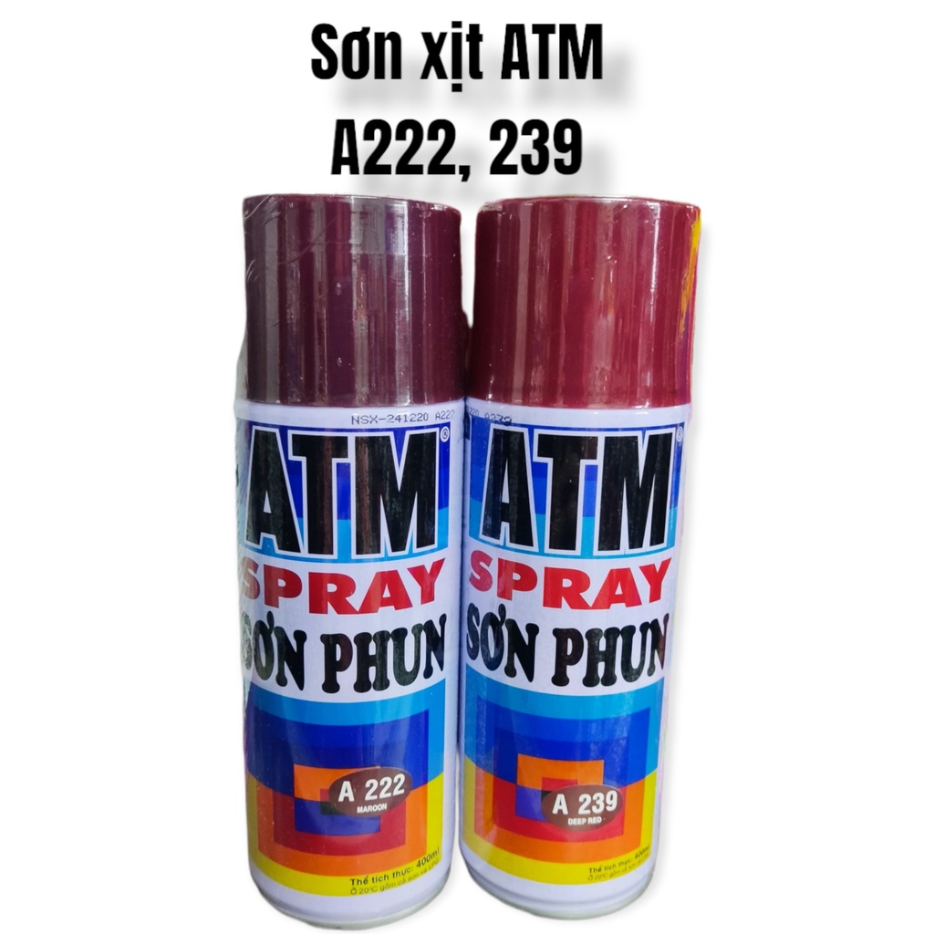 Sơn xịt ATM - A222 nâu sẫm - A239 nâu đỏ- 400ml