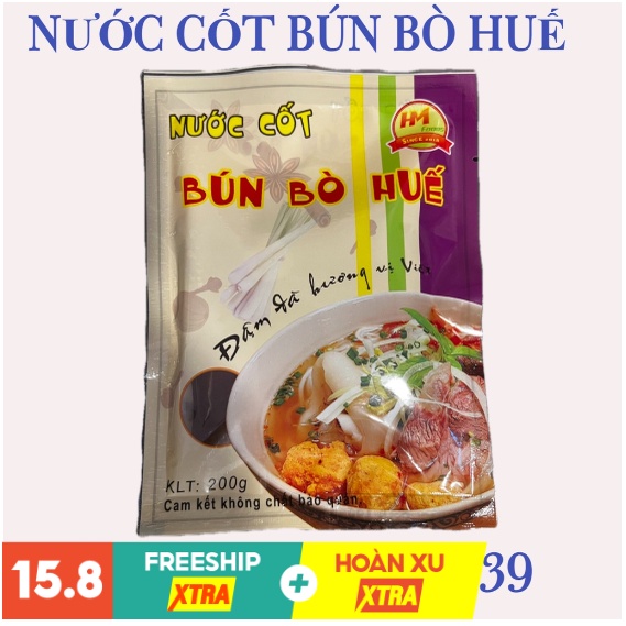 Combo 5 gói Nước Cốt Phở Bò, Phở Gà, Bún Bò Huế, lẩu Nấm, Lẩu Thái Chính Hãng Chuẩn Hương Vị Hà Thành
