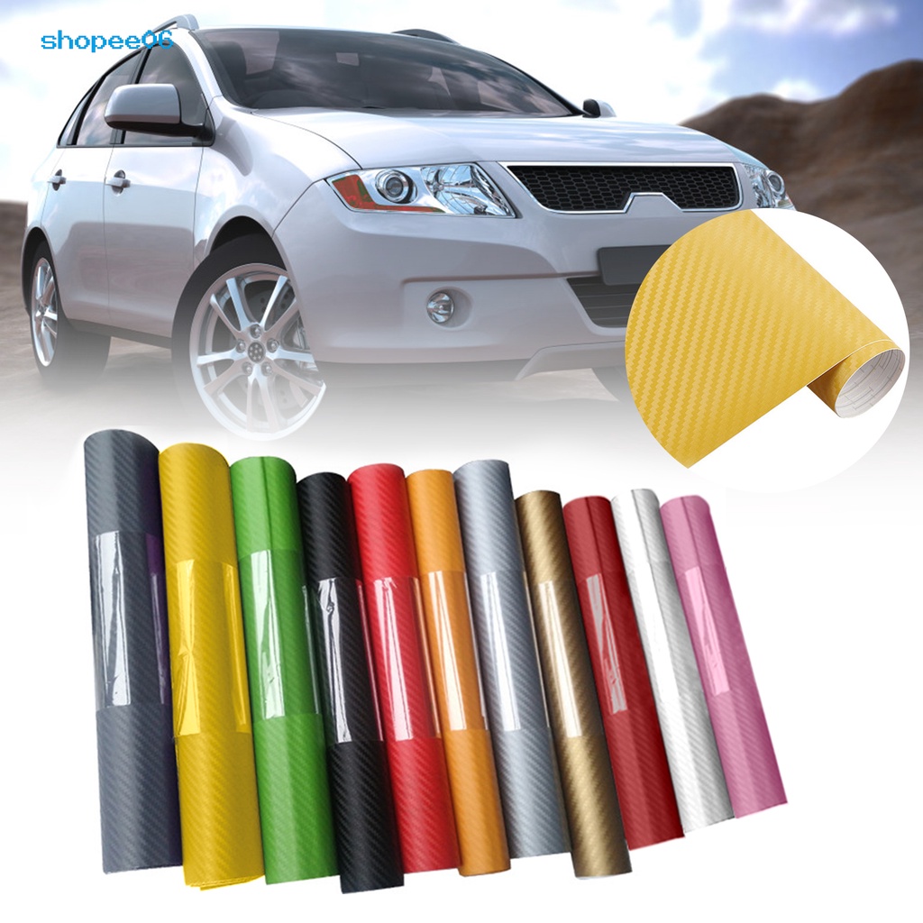 Miếng Dán Decal Bằng Sợi Carbon 20X127Cm Trang Trí Xe Hơi/Mô Tô DIY