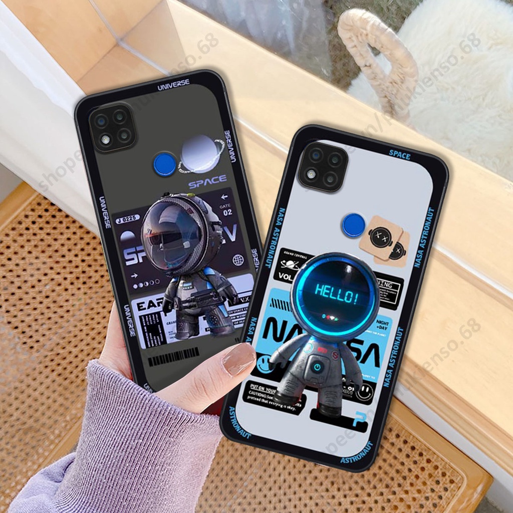 Ốp lưng Xiaomi Redmi 9C hình người máy, robot nasa đáng yêu dễ thương