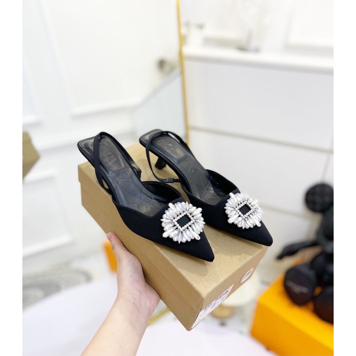 Sandal gót nhú mũi đá zara fullbox