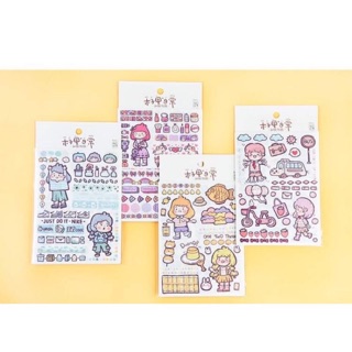 🍅Set 4 tấm sticker dễ thương