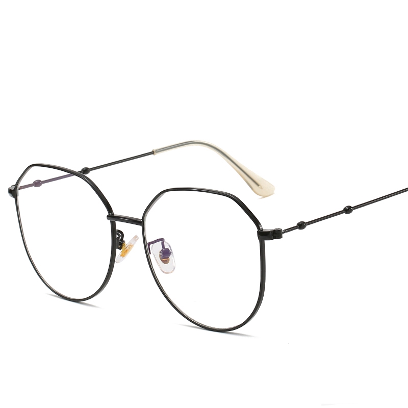 Literary Flat Light Myopia Lady Metal Frame Men Women Fashion Glasses Retro Big Frame Wild Oval Eyewear | BigBuy360 - bigbuy360.vn
