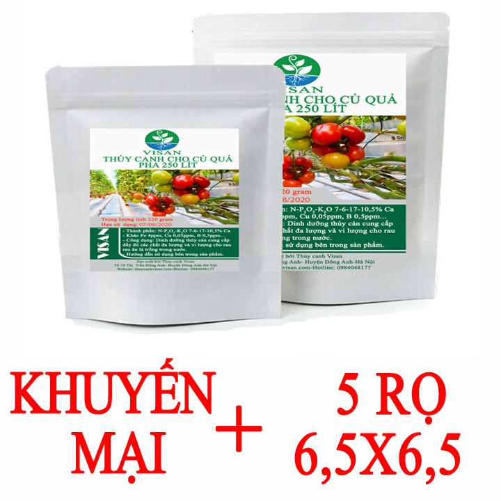 Dung dịch dinh dưỡng thủy canh củ quả pha 250 lít