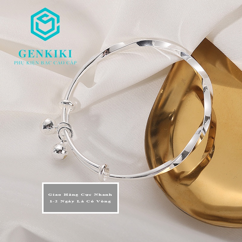 Lắc Tay Bạc Nữ Cao Cấp Họa Tiết Xoắn GenKiKi H14 | BigBuy360 - bigbuy360.vn