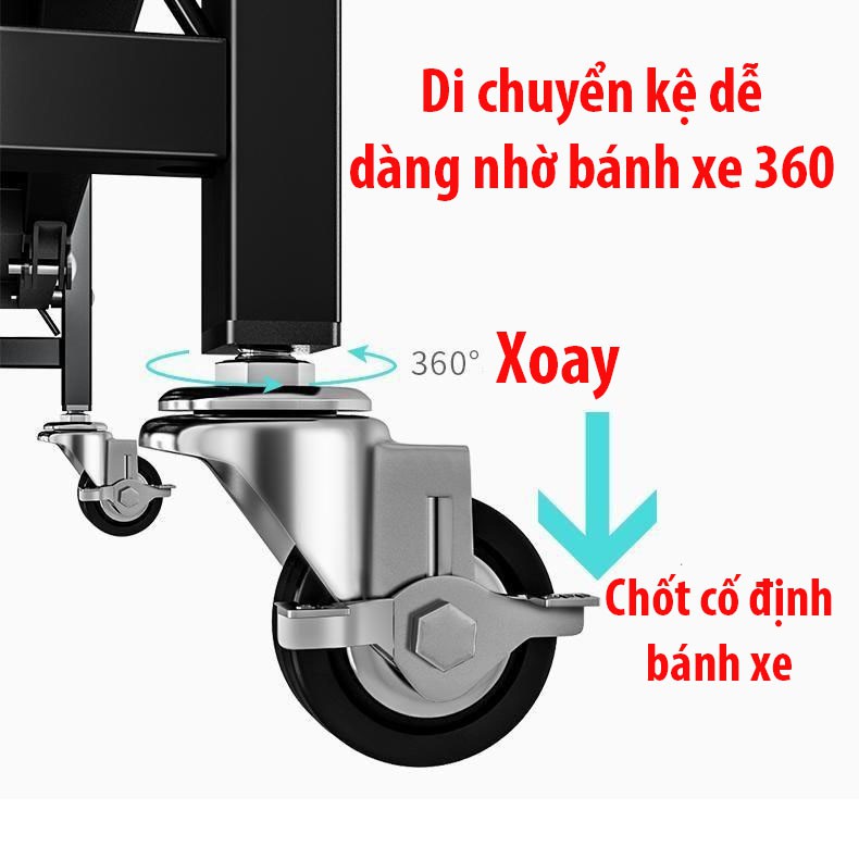 Kệ để đồ đa năng gấp gọn tiện lợi cho nhà bếp, phòng ăn, phòng tắm, phòng ngủ - loại 3,4,5 tầng