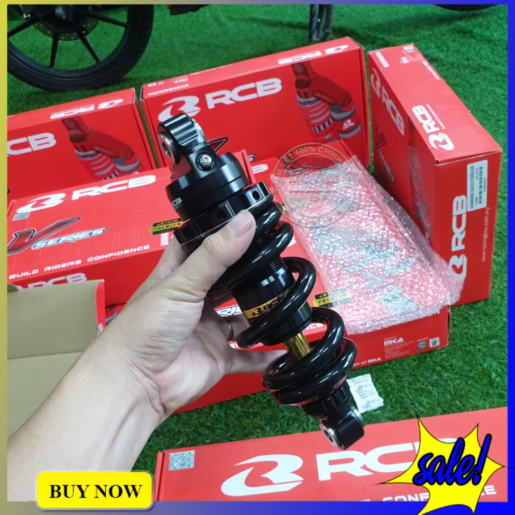 Phuộc xe Winner/Sonic RCB s2 đen ty vàng 229mm hàng Racing Boy chính hãng - s2w