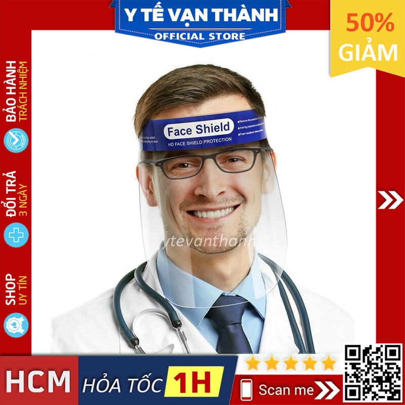✅ Tấm Chắn Giọt Bắn- FACE SHIELD (Thun Xốp), Bảo Hộ Phòng Dịch -VT0791