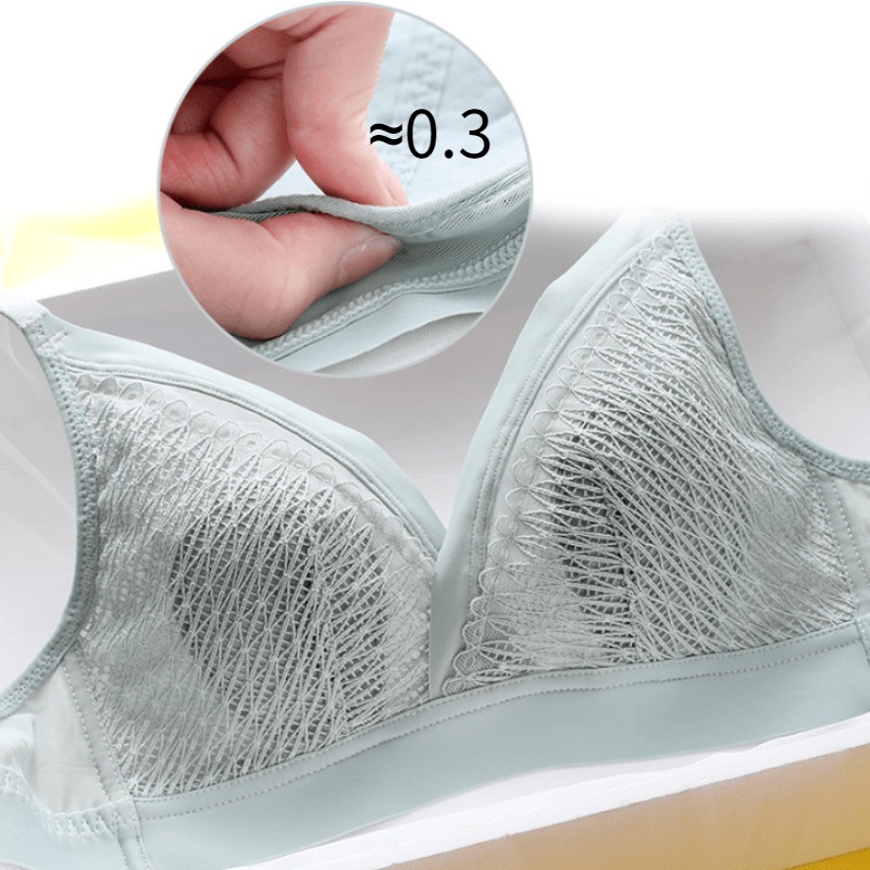 Áo Ngực Không Gọng Thép Siêu Mỏng Phối Ren Gợi Cảm Cho Nữ