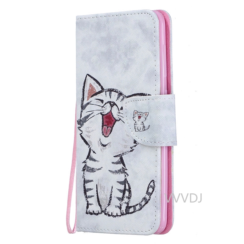 Bao da điện thoại ví gập in hình dễ thương cho Samsung A30 A50 A40 A20 A70 | BigBuy360 - bigbuy360.vn