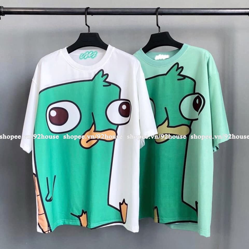 Áo phông tay lỡ unisex hoạt hình cute dáng rộng