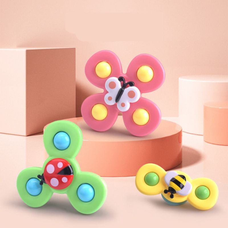 Set 3 Con Quay Spinner Đồ Chơi Con Quay Hình Côn Trùng Cho Bé Năng Động Ham Học Hỏi