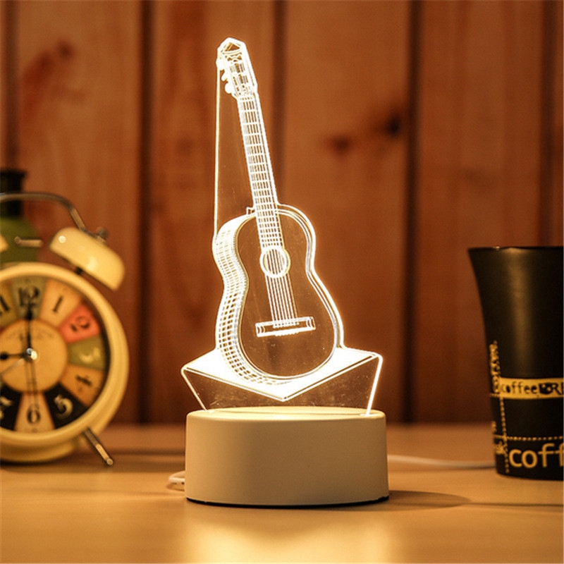 Đèn led 3D thiết kế xinh xắn dùng trang trí tiện dụng