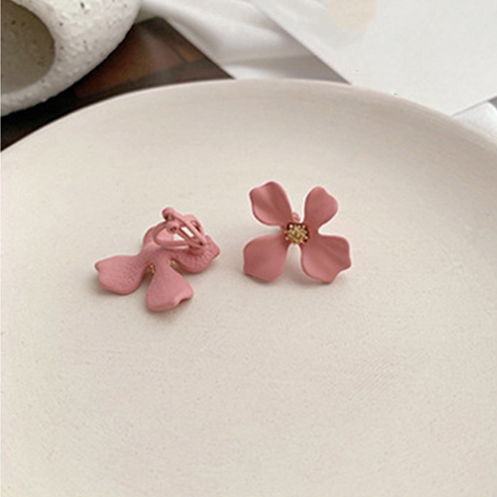 Khuyên kẹp vành tai không xỏ lỗ hình hoa đơn giản phong cách Hàn Quốc cho nữ