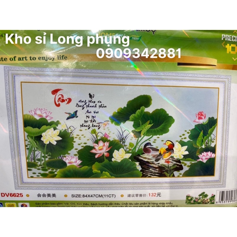 Tranh thêu Chữ thập Chữ tâm Dream valley mẫu mới Dv6625 ( 84 cm ngang , cao 47 cm ) chưa thêu