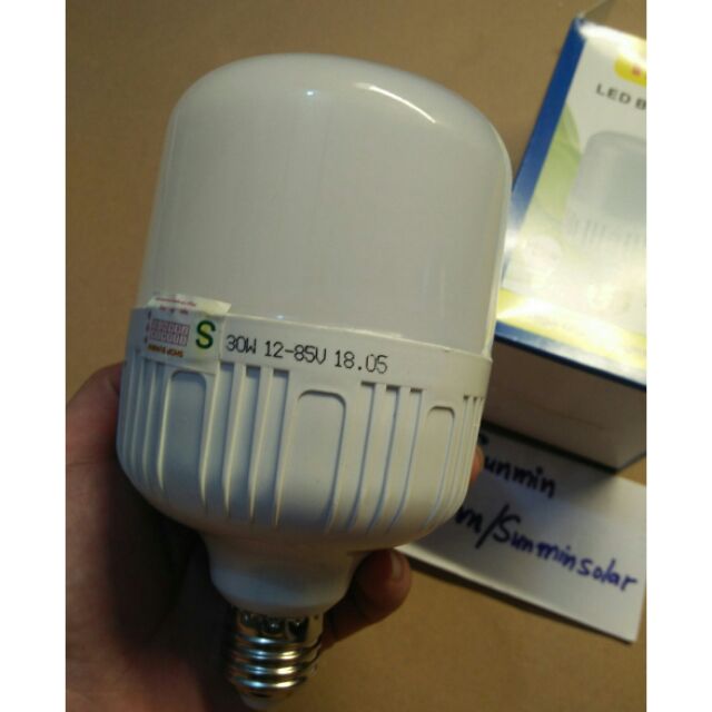 Bóng đèn led búp trụ 12-85V 30w đuôi xoáy e27