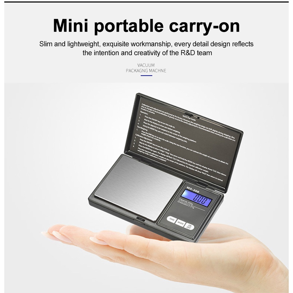 Cân Điện Tử Mini 0.001g Độ Chính Xác Cao Màn Hình LCD