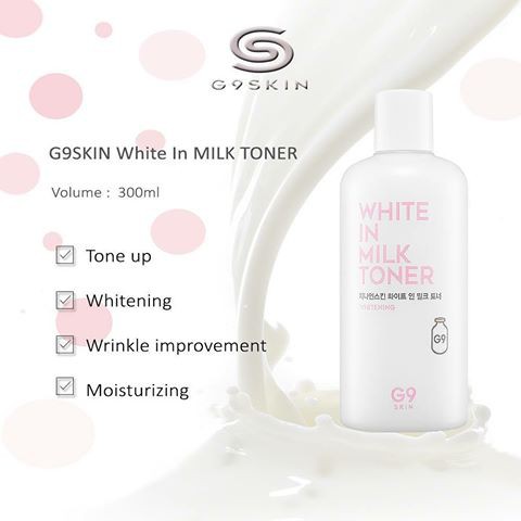 (DATE MỚI) Nước Hoa Hồng G9 Skin White In Milk Toner 300ml