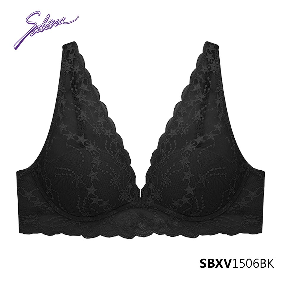 Combo Áo Lót Ren Quyến Rũ Độc Đáo Và Quần Đồng Bộ Màu Đen Mad Moiselle By Sabina SBXV1506BK+SUXV1506BK | BigBuy360 - bigbuy360.vn