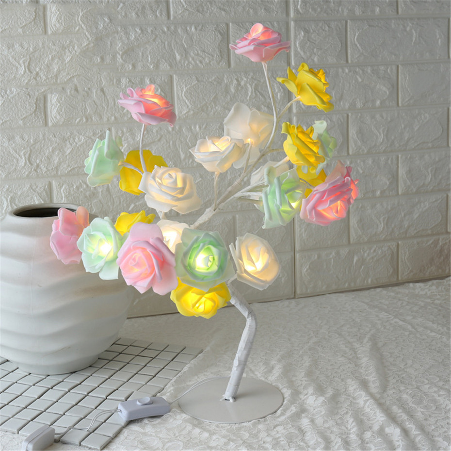 Đèn LED để bàn hình cây hoa trang trí nhà