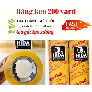 Băng keo OPP trong/đục, 200 yard 2kg/cây độ dính lên đến 50mic