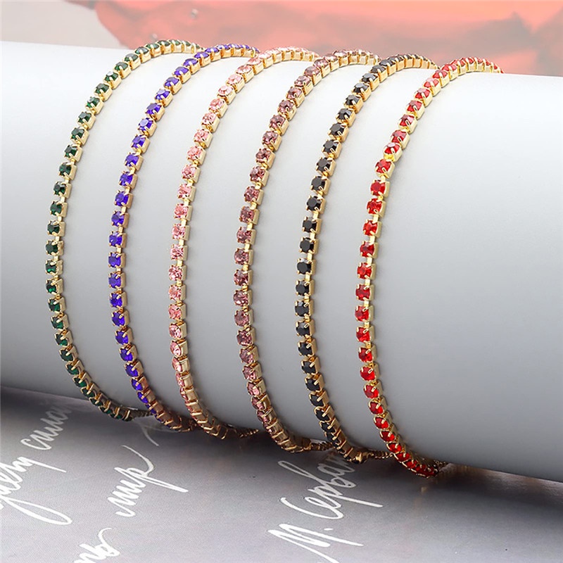 Vòng Tay Đính Đá Zircon Bằng Thép Không Gỉ 2022 Thời Trang Mới