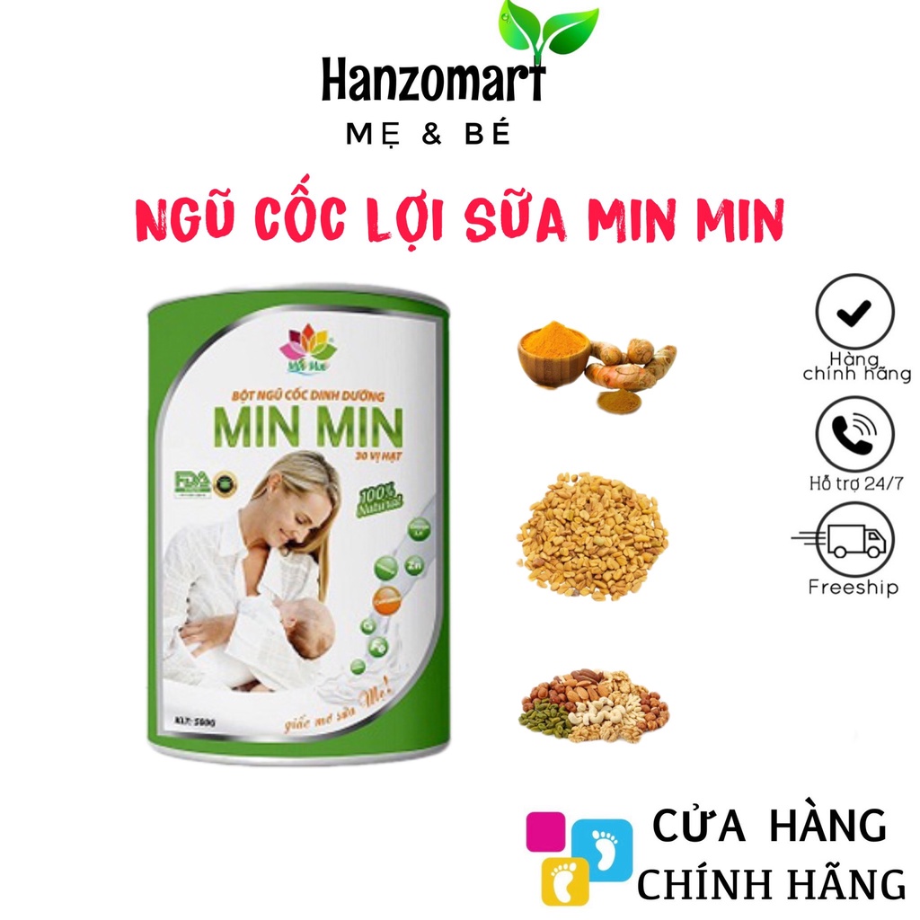 Ngũ cốc lợi sữa Min Min 30 hạt mẫu mới (500g)