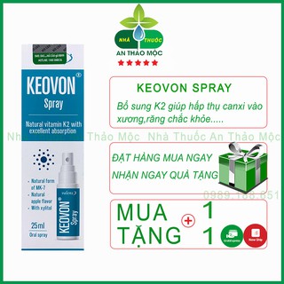 Keovon Vitamin K2 MK7 Dạng Xịt Giúp Hấp Thu Chuyển Hóa Tối Đa Canxi Cho Bé