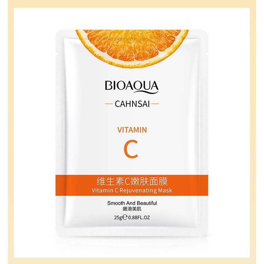 Mặt nạ Bioaqua Vitamin C cấp ẩm dưỡng trắng da bổ sung vitamin C chiết suất cam vàng | BigBuy360 - bigbuy360.vn