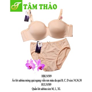 HBLN589 -  Áo lót cao cấp Thái Lan Sabina mỏng quả ngang viền ren